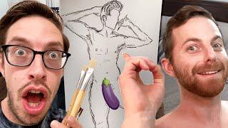 The Try Guys Draw Nude Self Portraits