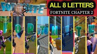 All Collect FORTNITE Letters hidden in Loading Screens LOCATIONS Fortnite Chapter 2 hidden letters