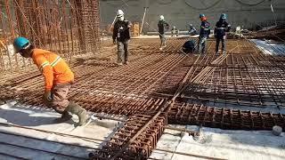 INSTALLATION OF REBAR ACTUAL CONSTRUCTION WORK