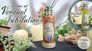 Potion of Verdant Jubilation  Spring Potion  Color Changing Potion  DIY Prop Bottle  Potion Prop