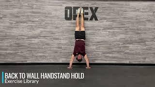 Back To Wall Handstand Hold