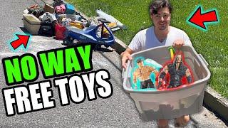 FREE WWE FIGURES GARBAGE PICKING Toy hunting for marvel legends Retro TOYs Video Games - HUGE HAUL