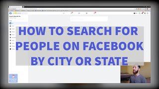 How To Search FACEBOOK Friends by Area City or State 2021 Tutorial