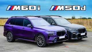 BMW X7 M60i v M50d DRAG RACE