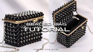 Create a Unique Beaded Bag with Metal Frame  Step-by-Step Tutorial  Beaded Stylish Accessory  DIY