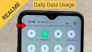 how to show data usage on notification bar in realme