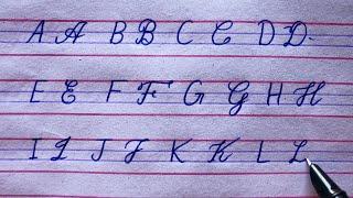 Print and Cursive Alphabet Writing for BeginnersCapital Letters in Cursive Handwriting in 4 Lines.