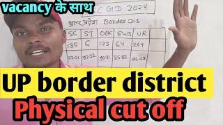 UP Border district physical cut off and vacancy details 2024 SSC GD 2024 SSC running UP border jila