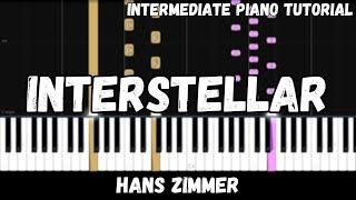 Hans Zimmer - Interstellar Main Theme Intermediate Piano Tutorial