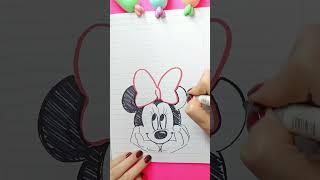 How to draw Minnie Mouse #art #drawing #dibujar #howtodraw #minniemouse #easy
