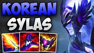 KOREAN CHALLENGER MID LANER PLAYS SYLAS  CHALLENGER SYLAS MID GAMEPLAY  Patch 14.8 S14
