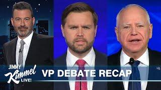 Jimmy Kimmel Breaks Down the Vice Presidential Debate Between JD Vance & Tim Walz