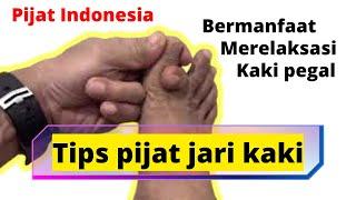 Teknik Pijat Refleksi Jari Kaki Sendiri  Massage basics tutorial video @PijatIndonesia