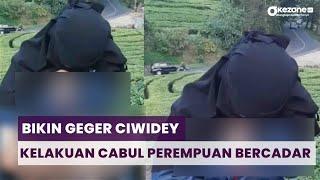 Bikin Gempar Viral Perempuan Bercadar Lakukan Aksi Eksibisionis di Perkebunan Teh Ciwidey