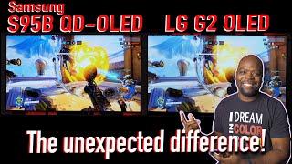 Samsung S95B QD-OLED vs LG G2 OLED TV  Xbox PS5 & PC Gaming Comparison