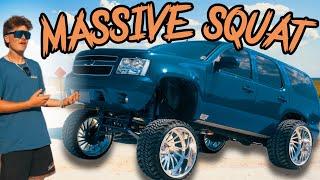 19 Year Old MOST Squatted TAHOE  GETS 10-12 Lift Kit & 26x16s