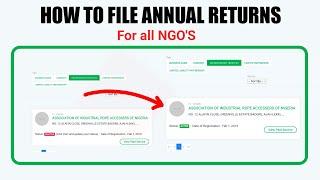 How to File Annual Returns For an NGO on CAC - Annual Returns Filling online