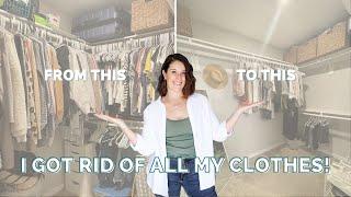 I GOT RID OF ALL MY CLOTHES  capsule wardrobe during weight gain  maxed out to minimal series