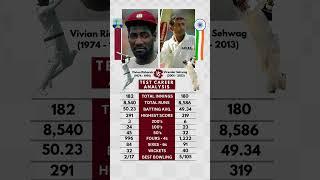 Viv Richards vs Virender Sehwag -Test Analysis 