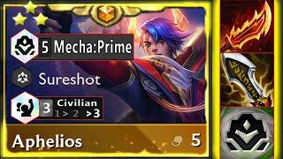  When Aphelios Become Mecha Prime  5 Mecha Prime Aphelios ⭐⭐⭐ 3 Star  TFT SET 8