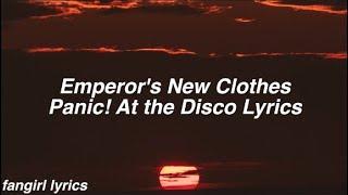 Emperors New Clothes  Panic At The Disco Lyrics