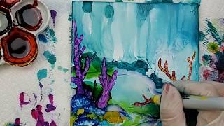 Underwater Demo with Alcohol Inks