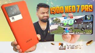 iQOO Neo 7 Pro - 90 FPS PUBG Test with FPS  Overheat & Battery Drain 