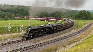 Reading & Northern T-1 2102 Steam Train Pulling HARD Through Jim Thorpe Junction 62224