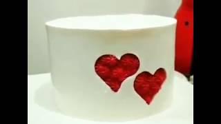 طراحی قلب روی کیک با قالب فلزی قلب  شرکت سی تاک 