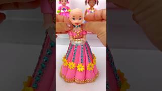 DIY How to Make Polymer Clay Miniature Rainbow Doll Dress  DIY Easy Super Clay Tutorial  ASMR