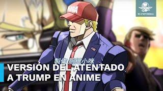 Crean anime de Donald Trump inspirado en atentado que sufrió