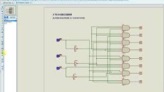 3 TO 8 DECODER - Design and Simulation with Proteus