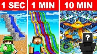 ULTIMATE Water Park 1 SECOND vs 10 MINUTES