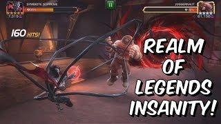 5 Star Symbiote Supreme Realm of Legends Insanity Gameplay - Marvel Contest Of Champions