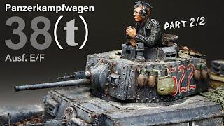 German gray is difficult. - 38t - Part 2 - Tamiya - 135 - Tank Model -  Painting - weathering