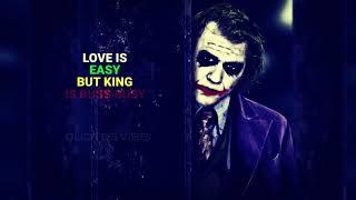 Love is easy but - Joker Quotes  Joker Motivational Quotes About Life  Joker Attitude Quotes