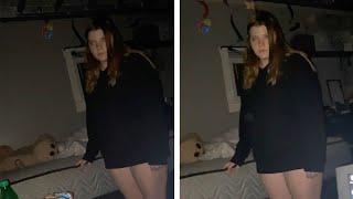 Girl Scares Sister By Staring At Her While Sleepwalking