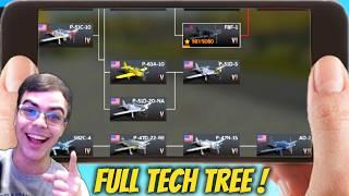 Im the FIRST to Complete the American Tech Tree Of Aviation in War Thunder Mobile