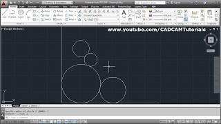 AutoCAD Circle Tangent to Two Lines & Two Circles using Point & Radius TTR