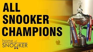 ALL Snooker World Champions 1976-2022