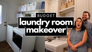 Surprising Our Friends With A Dream Laundry Room Makeover  Budget Friendly Laundry Room Makeover