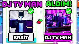 BÜTÜN GEMLERİM İLE DJ TV MAN ALDIM İlk defa aldım Roblox Türkçe  Toilet Tower Defense