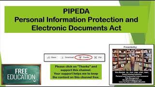 PIPEDA – Personal Information Protection and Electronic Documents Act