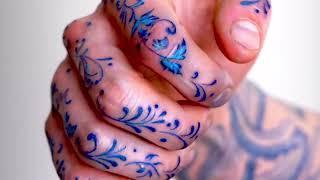 Fine line tattoo  Hand tattoo making 