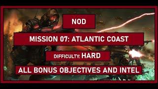 C&C 3 Tiberium Wars - NOD - Mission 07 Atlantic Coast - HARD - All bonuses and intel