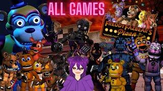 ALL OFFICIAL FNAF GAMES MARATHON PRACTICE  Vtuber Plays FNAF Games