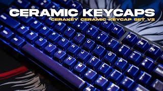 Cerakey Ceramic Keycap Set V2 Review - Indigo with Legends