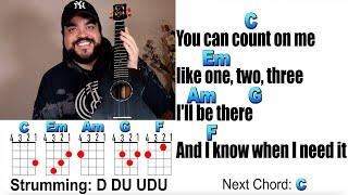 COUNT ON ME - Bruno Mars Ukulele Play Along with Chords and Lyrics