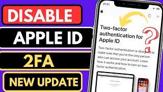 How To Disable Apple ID Two Factor Authentication  How to turn off Apple Id 2 factor Verification