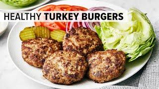 This TURKEY BURGER recipe is juicy healthy and easy to make